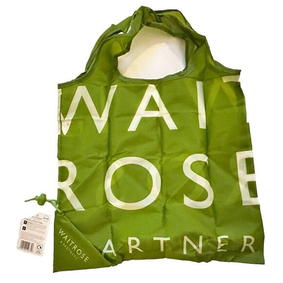 Waitrose & Partner Green Core RPET 8kg Bag Reusable Shopping Tote Bag Genuine UK - Picture 2 of 12